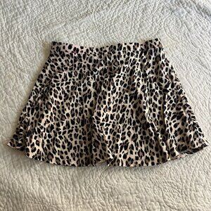 Forever 21 Girls Skirt Leopard Animal Print Mini Elastic Waist Size 11/12